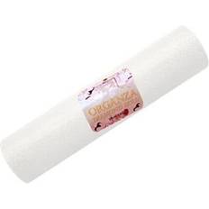 Henbrandt Organza Diamond 28cm X 25m Sheer Roll Fabrics White