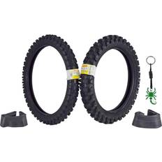 Pirelli Motorcycle Tires Pirelli Scorpion Extra X Dirt Bike Front and Rear Tires Set with Keychain 80/100-21 F 100/90-19 R with