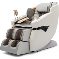 Inbox Zero Inbox Zero 3d Sl Track Zero Gravity Massage Chair w/ Ai Voice Full Body Recliner w/ Wireless Charging in White s- White