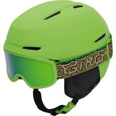 Ski Helmets Giro Spur Combo Pack Toddler Ski Helmet Snowboarding Helmet with Matching Goggles for Kids, Boys, and Matte Bright Green 48.5-52cm