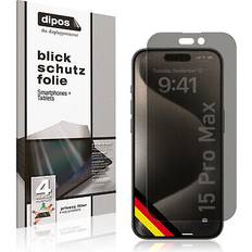 Apple iphone 15 max screen protector Dipos Blickschutzfolie für apple iphone 15 pro max matt schutzfolie folie display Transparent