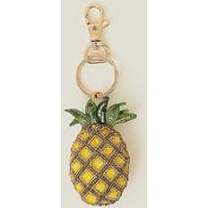 Accessorize Hand-Beaded Pineapple Keyring - Yellow