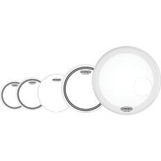 Transparent Drum Heads Evans clear Resonant Drumhead Rock Pack 2