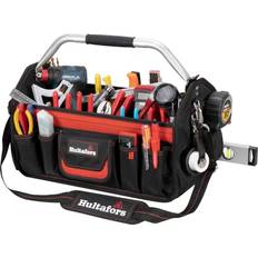 Hultafors Work Gear HT5597 Open-Top Tool Carrier, 35 Pockets, Heavy Duty Ballistic Polyester Tool Bag, Durable Base Pad Feet, Collapsible Bar Injected Mold Handle, Tape Strap, Measuring Tape Clip