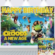 Photo Backgrounds Azoob The Croods Backdrop Princess for Birthday Baby Shower Party Supplies Banner Background Photography Decoration Background 7x5ft