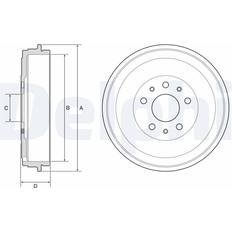 Brax Vêtements Brax Tambours De Frein BF767 - FIAT Doblo II Van/Break