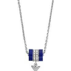 Stainless Steel Necklaces Emporio Armani Lapis Lazuli Components Necklace - Blue Lapis Lazuli