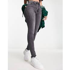 XXL Jeans Stradivarius Superhøjtaljede skinny-jeans vasket sort-Black