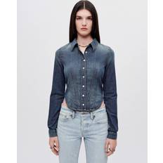 Cropped Shirts Re/Done Fitted Denim Shirt -