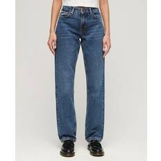 Superdry Jeans Superdry Damen Jeans mit Geradem Bein - Dunkelblau