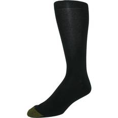 Microfiber Socks Goldtoe Men's Micro Flat Knit Crew Socks, 3-Pairs, Black