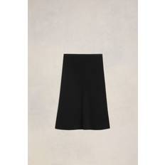 Ami Paris Dam Kjolar Ami Paris Midi Skirt With Elasticated Waist - Black