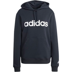 Ribbad Överdelar adidas Essentials Linear Hoodie - Black/White