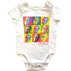 White Bodysuits ROCK OFF The Rolling Stones Two Tone Tone Tongues - White