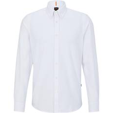 Orange Shirts BOSS Rickert Oxford Long Sleeve Shirt - White