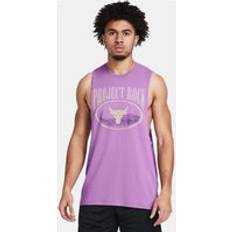 Men - Purple Tank Tops Under Armour Men's Project Rock Balance Tank Provence Purple Purple Ace Silt