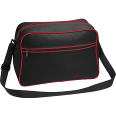 BagBase Retro Shoulder Bag - Black/Red