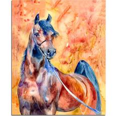 Orange Diamond Paintings Fiyo Horse On The Orange 5D Diamond Painting