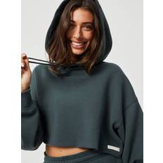 Björn Borg Women Jumpers Björn Borg Studio Oversized Cropped Hoodie Green