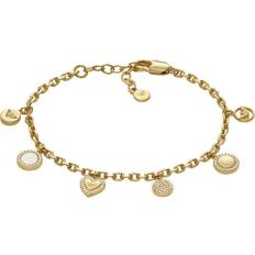 Emporio Armani Women's Gold Tone Cubic Zirconia Bracelet