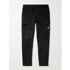 Stone Island Trousers & Shorts Stone Island Tapered Stretch-Cotton Cargo Trousers Men Black UK/US