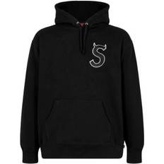 Supreme Men Jumpers Supreme Logo Hooded Sweatshirt - Black