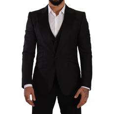 Lana Trajes Dolce & Gabbana Sicilia Slim Fit Black Suit Men's Ensemble