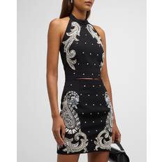 Balmain Bluser Balmain Barok Broderet Uld Trækaksel Uld - Sort