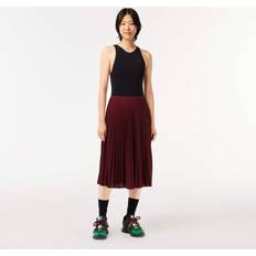 Lacoste Skirts Lacoste Women’s Elasticised Waist Flowing Pleated Skirt Bordeaux