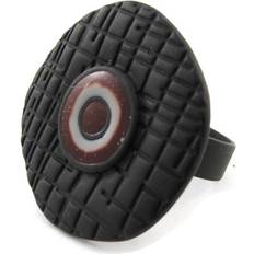Brown Rings Noa [J1895] Designer ring 'Amandine' brown black