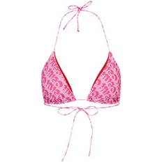 Dam - Rostfritt stål Kläder HUGO Triangle bikini top with repeat print