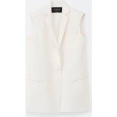 Silke/Siden Västar Fabiana Filippi Single-Button Straight Wool-Silk Vest