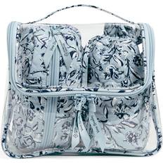 Makeup Cases Vera Bradley 3 Piece Cosmetic Makeup Organizer Bag Set, Perennials Gray