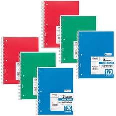 Mead 3 Subject Spiral Notebook, 10.5x