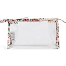 Vera Bradley Clear Trapeze Cosmetic Makeup Organizer Bag, Prairie Paisley