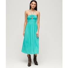 Superdry Midi Dresses Superdry Cut Out Halterneck Midi Dress