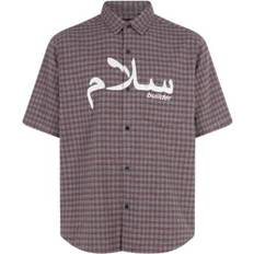 Supreme Unisex Overhemden Supreme Flanellen Shirt Met Korte Mouwen - Grijs