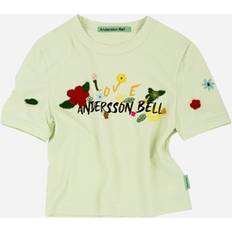 Andersson Bell Dasha Flower Garden Logo T-shirt Green