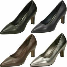 Leather Collection Damen pumps f9r0083 marineblau blau
