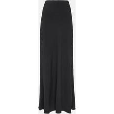 Ami Paris Skirts Ami Paris Bias-Cut Maxi Long Skirt Long Skirt - Black