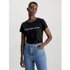 Calvin Klein Unisex Overdele Calvin Klein Slim Cotton Logo T-shirt - Black