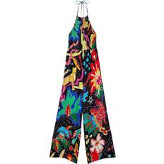 Desigual Jungle Design Halter Neck Jumpsuit - Multicolour