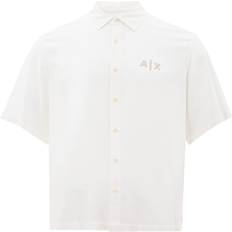 Armani Exchange Women Shirts Armani Exchange Drop Shoulder Viscose Shirt White