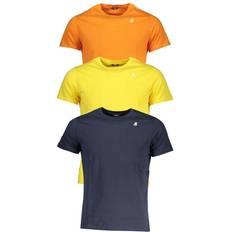 K-Way Edwing Round Sleeves Three Pack T-Shirt - Uomo - Blue D-Orange-Yellow