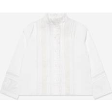 White Blouses & Tunics Bonpoint Girls White Cotton Embroidered Blouse
