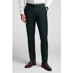 Alexandre Of England Alexandre of England Bottle Green Twill Tailored Fit Men's Trousers Green 34R