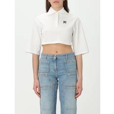 Palm Angels Pikétröjor Palm Angels Bomull Monogram Cropped Pikétröja