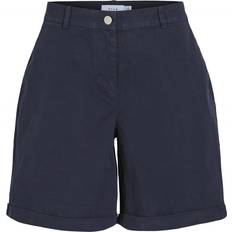 Vila Herr Shorts Vila Medelhög Midja Chinoshorts - Blå