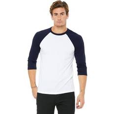 Bella+Canvas Canvas 3/4 Sleeve Baseball T-Shirt - White/Navy