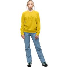 Norrøna Tröjor Norrøna Crew Neck Unisex, Sulphur Melange, Klassisk tröja med rundad hals och-grafik